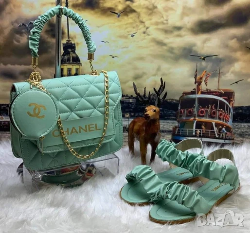 Дамски комплект Чанта и сандали  chanel на едро, снимка 5 - Чанти - 51148836