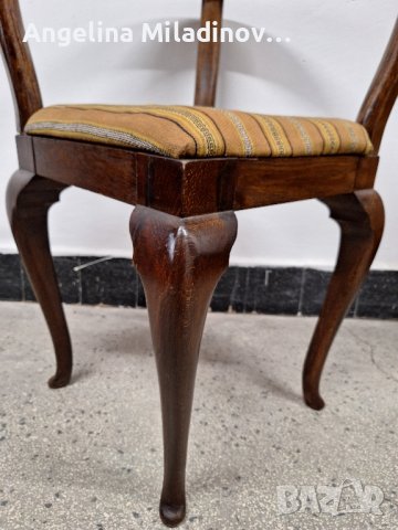 античен стол с извит гръб , снимка 2 - Столове - 44263119