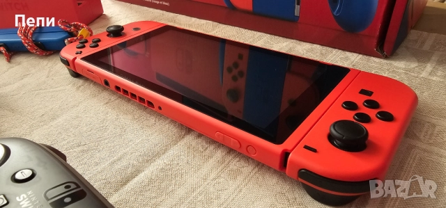 Nintendo Switch - Mario Red & Blue (SPECIAL EDITION) +128GB карта, снимка 7 - Nintendo конзоли - 52985156