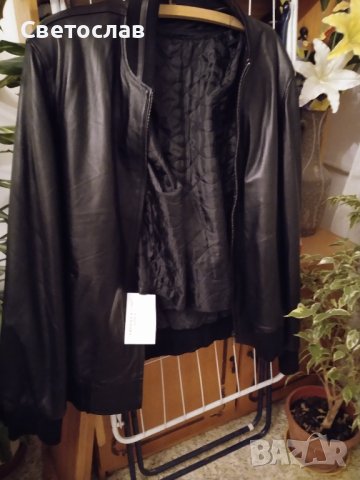 Чисто ново кожено яке, от агнешка кожа-5 XL, снимка 3 - Якета - 40315579