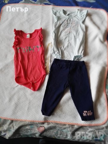 Лот бебешки дрехи момиче 0-3м, боди, ританки, гащеризон, чувалче, шапка, детски дрехи, снимка 3 - Комплекти за бебе - 34478354