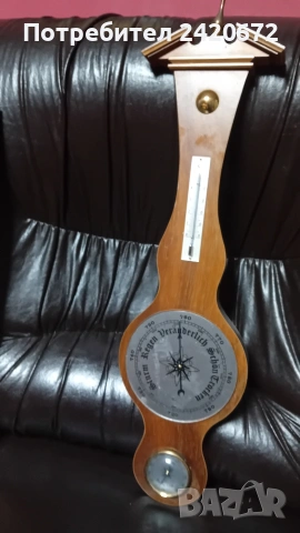 старинен барометър,термометър,влагометър, снимка 4 - Колекции - 53702771