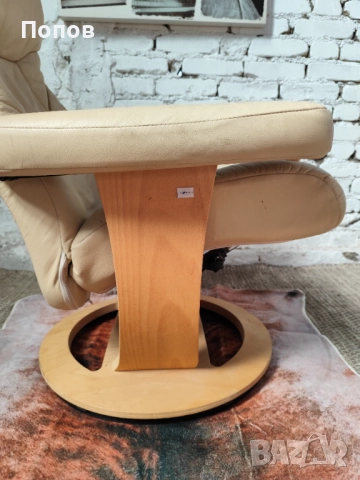Кожено релакс кресло  La-Z-Boy, снимка 5 - Дивани и мека мебел - 51946522