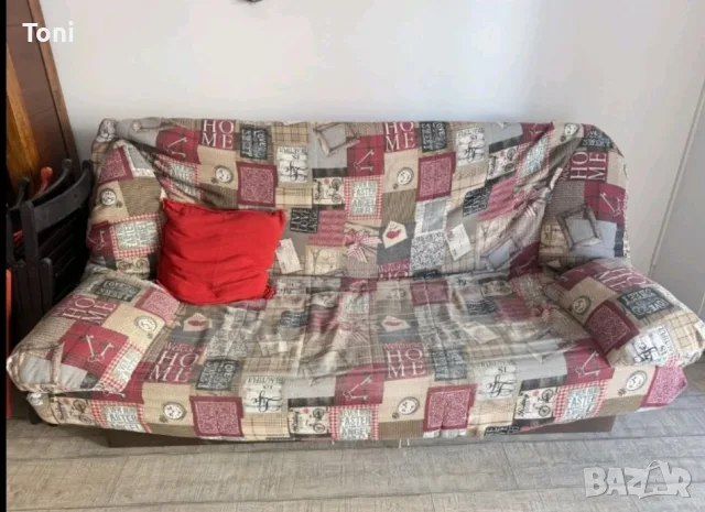 диван клик клак канапе клик клак функция за сън подматрачна рамка спалня персон и половина 