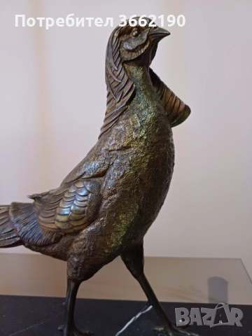 Бронзов фазан, снимка 4 - Декорация за дома - 52514230