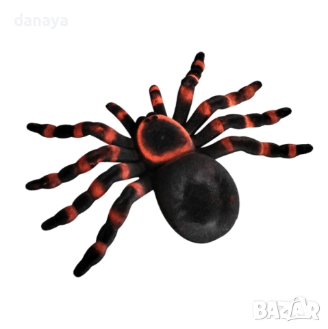 6158 Хелоуин украса голям паяк тарантула с оранжева окраска, 15x20 см, снимка 3 - Декорация за дома - 51836333