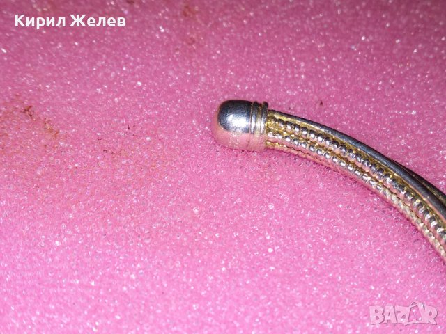 КРАСИВА ПОСРЕБРЕНА ГРИВНА от БЛАГОРОДНА НЕРЪЖДАЕМА СТОМАНА с ПЕЧАТ 925 Тип ТОРКВА 43245, снимка 5 - Гривни - 44394523