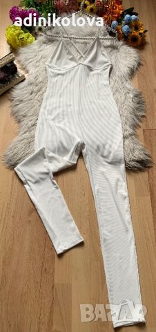 Бял рипсен гащеризон, снимка 1