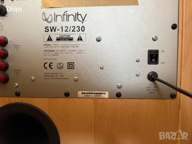 Infinity 12” subwoofer , снимка 12 - Тонколони - 51397319