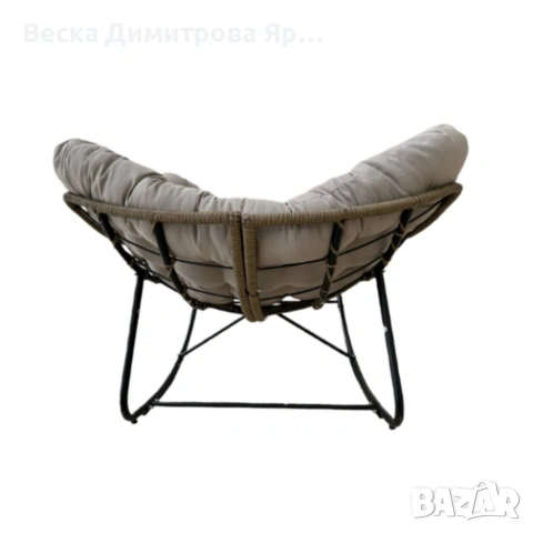 Люлеещ се стол Svinga - здрава стоманена рамка и мека възглавница, снимка 9 - Градински мебели, декорация  - 53829486