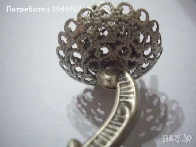 Ръчно изработен малък сребърен свещник., снимка 7 - Антикварни и старинни предмети - 48262581