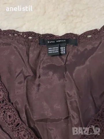 Елегантна дамска блуза ZARA Woman – размер M, 100% вискоза, снимка 2 - Блузи с дълъг ръкав и пуловери - 55772771