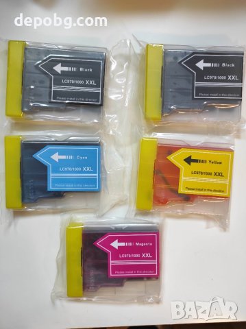 Комплект мастилници мастило тонер касетки Brother LC 970 / 1000, снимка 2 - Принтери, копири, скенери - 38886981
