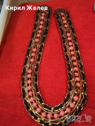 КРАСИВ МЕСИНГОВ ГЕРДАН ОГЪРЛИЦА ВИНТИДЖ СТИЛ 81133, снимка 3 - Колиета, медальони, синджири - 30711703