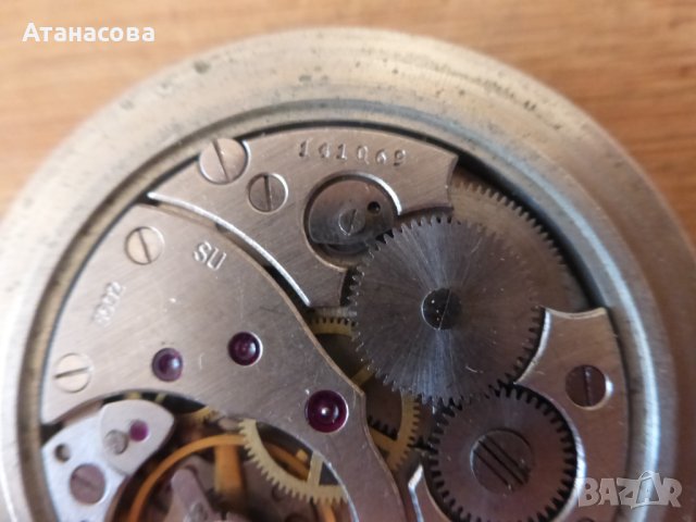 Джобен часовник Молния Мълния Molnija с вълци, снимка 8 - Антикварни и старинни предмети - 44375590