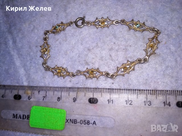 СТАРА ФЛОРАЛНА АЖУРНА АРТ НУВО СРЕБЪРНА ГРИВНА СРЕБРО ПРОБА 925 РЪЧНА ИЗРАБОТКА 38491, снимка 7 - Гривни - 41472567