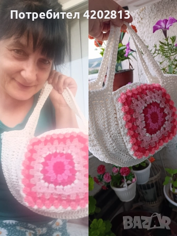 Ръчна изработка ранички и чанти , плетени на една кука , снимка 6 - Чанти - 51585090