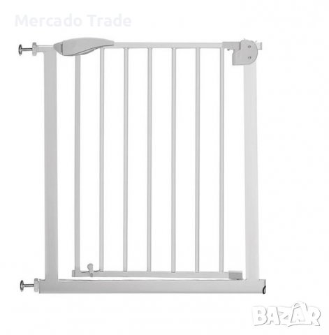 Предпазна решетка Mercado Trade, За деца, Автоматично затваряне, Бял, снимка 4 - Мебели за детската стая - 40059855