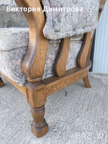 Комплект: 3 кресла + малък диван, снимка 5 - Дивани и мека мебел - 50138866