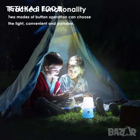 Детски къмпинг лампи, 2 броя, фенери, 600 Lm, 2 режима, снимка 6 - Други - 49282950