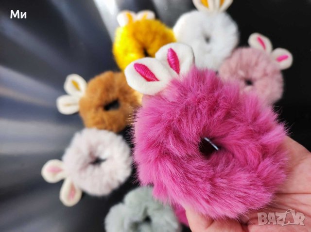 Ластичета (скрънчита) 👧😊🐰за госпожици! Пухени зайчета или сатенени скрънчи, снимка 17 - Шноли, диадеми, ленти - 39693134