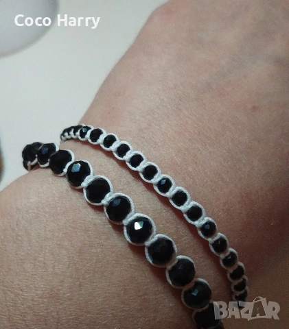 Гривни,ръчно изработени,фасетирани стъклени мъниста