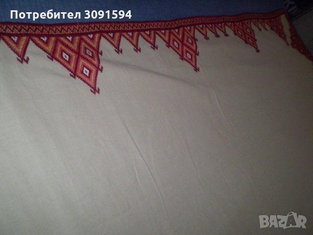 Ретро  ръчно бродирана покривка за маса , снимка 8 - Антикварни и старинни предмети - 34455644