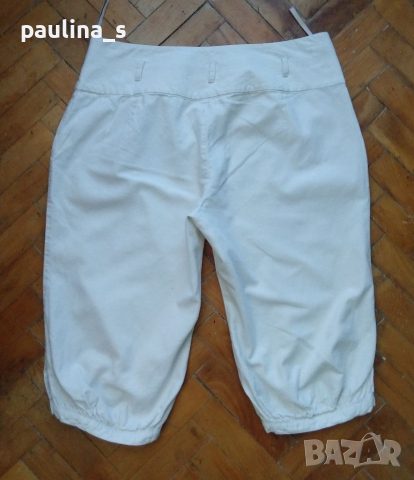 Бели ленени шалвари / дреха с детайли "Saint Tropez"® / голям размер , снимка 12 - Къси панталони и бермуди - 36363518