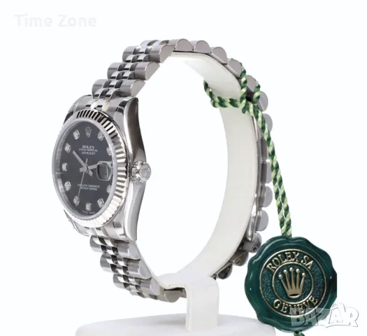 Rolex Datejust 31mm Steel Black Dial Diamond Jubilee Дамски Различни Варианти, снимка 7 - Дамски - 48183045