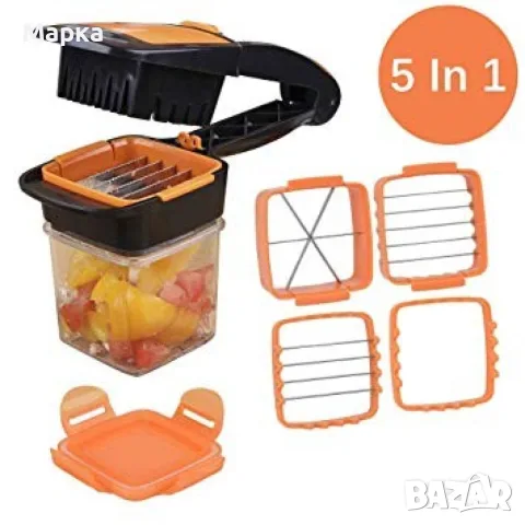 Кухненско, мултифункционално ренде за плодове и зеленчуци 5 в 1 Genius Nicer Dicer