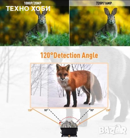 Ловна камера Suntek HC-810M/G Фото капан FULL HD,MMS EMAIL дисплей, нощно виждане, водоустойчива, снимка 11 - Камери - 40579489