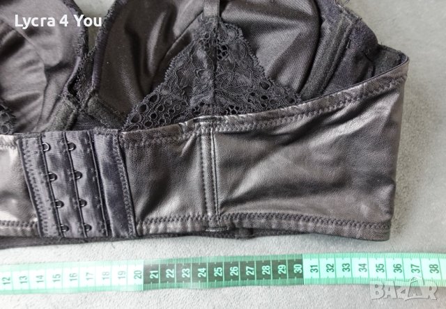 80В страхотен кожен сутиен със сменяеми подплънки и твърди чашки, снимка 8 - Бельо - 42238419