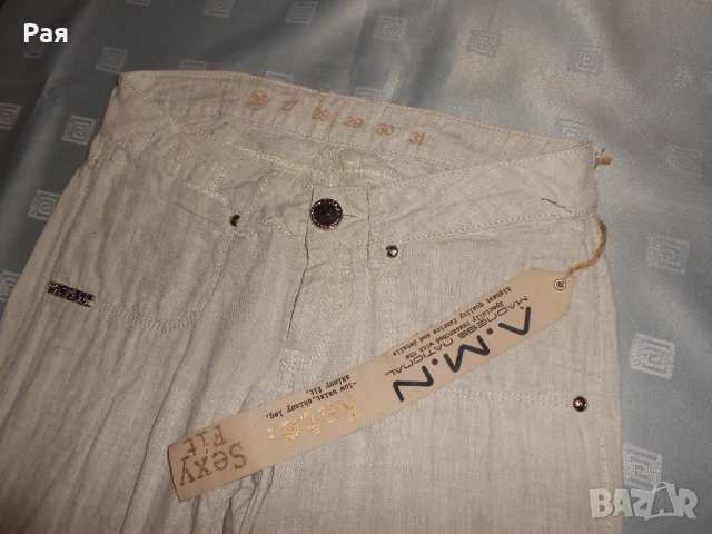 Панталон -100 % лен A.M.N madness national, снимка 7 - Панталони - 50751423