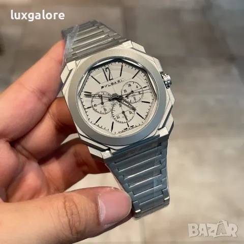 Мъжки часовник BVLGARI Octo Finissimo Chronograph с кварцов механизъм