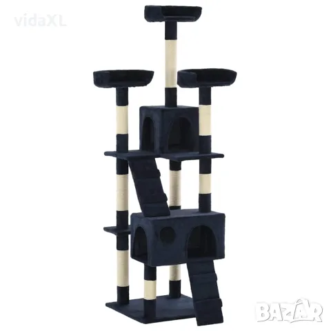 vidaXL Котешко дърво със сизалени стълбове, 170 см, синьо
