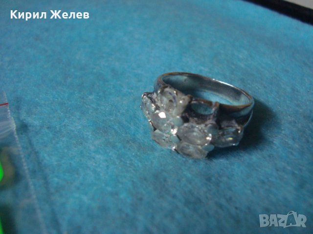 СРЕБЪРЕН МОДЕН ПРЪСТЕН РОДИРАНО СРЕБРО 925 с ФАСЕТИРАНИ ЦИРКОНИ 25851, снимка 10 - Пръстени - 35826201