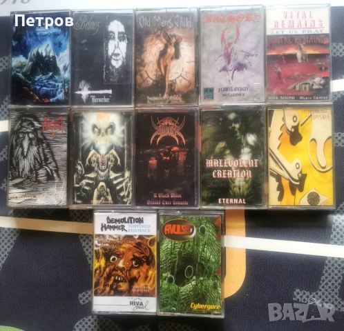 Колекция от 110 метъл аудио касети. Дет, блек, траш, индъстриъл и пънк., снимка 4 - Аудио касети - 53536457