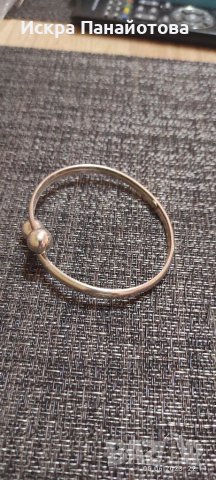 Продавам дамска сребърна регулируема гривна, проба 925, 8 гр., снимка 8 - Гривни - 41814166