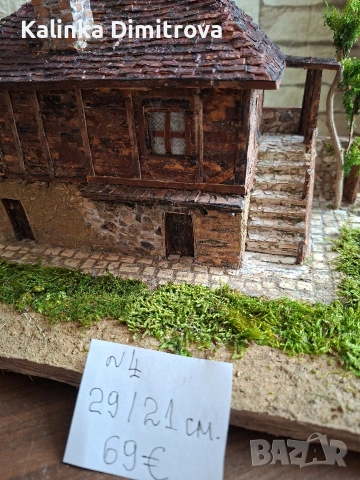 За любителите на старинни къщи-ръчно изработен макет на къща в Странджа планина., снимка 14 - Декорация за дома - 53673341