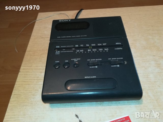 SONY ICF-C770 RADIO CLOCK MACHINE 0203221635, снимка 10 - Радиокасетофони, транзистори - 35971291