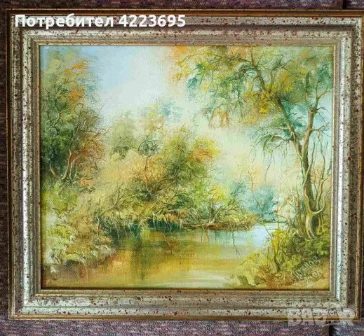 Картина масло Куньо Китанов подписана