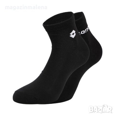 Lotto 35-38,39-42,43-46 италиански унисекс черни къси памучни чорапи над глезените памучен чорап, снимка 4 - Мъжки чорапи - 8468790