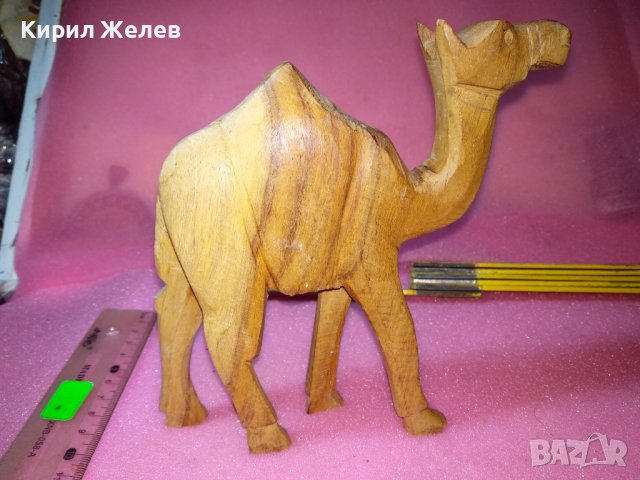 СТАРА ДЕКОРАТИВНА ДЪРВЕНА ФИГУРКА на КАМИЛА РЪЧНА ИЗАБОТКА За КОЛЕКЦИЯ УКРАСА 42843, снимка 2 - Статуетки - 44314272