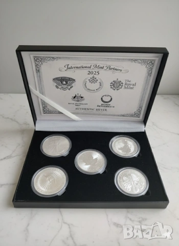 Ексклузивен комплект "Петте класики"-Сет - 5 Сребърни инвестиционни монети по 1 тройунция – 2025 г.!