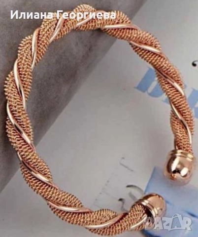 Зашеметяващи гривни от 14к попълнено жълто и злато 20 лв., снимка 2 - Гривни - 51757957