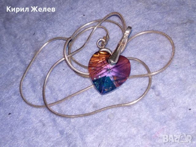 ИЗИСКАН КРИСТАЛЕН СРЕБЪРЕН АРТ МЕДАЛЬОН със СРЕБЪРНА ВЕРИЖКА СРЕБРО 925 БУТИКОВО БИЖУ ИТАЛИЯ 38266, снимка 6 - Колиета, медальони, синджири - 40940676