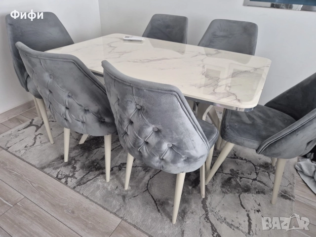 Маса за трапезаря с 6 стола