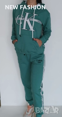 Дамски Памучни Комплекти - лого Бродирано ✨ Calvin Klein , снимка 4 - Комплекти - 51629456