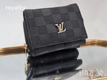 Louis Vuitton Черно Дамско Кожено Портмоне Луи Витон 