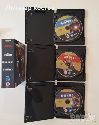 НОВ Marvel Iron man 3-Movie Collection 4K UHD + Blu-Ray, снимка 3 - Blu-Ray филми - 50446872